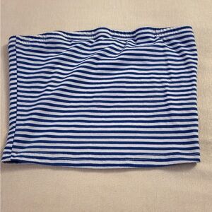 SHEIN Blue and White Striped Top